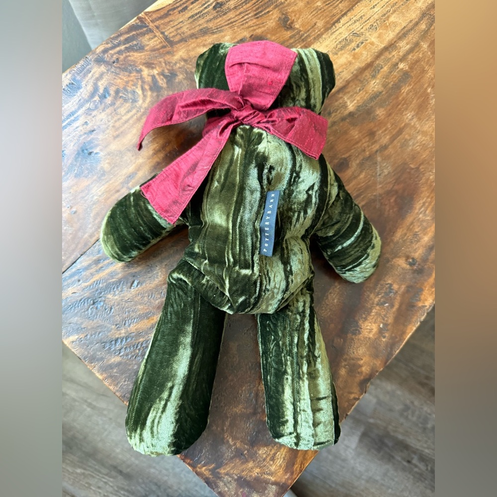 Pottery Barn Velvet Plush Bear. - Picture 3 of 4
